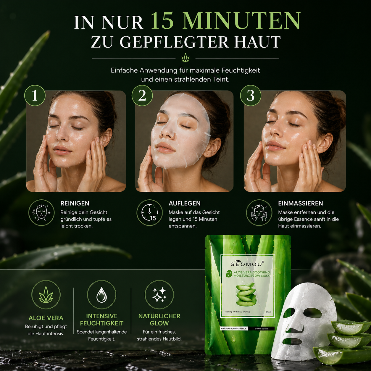 Aloe Vera Glow Maske